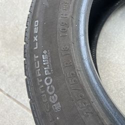 1 used tire Continental Crosscontact LX 20 (255/55/R18) - 70% tread 