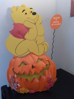 Winnie the Pooh Halloween Fall Indoor Lighted Pumpkin