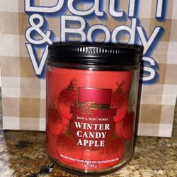 Bath & Body Works Winter Candy Apple Scented Candle 