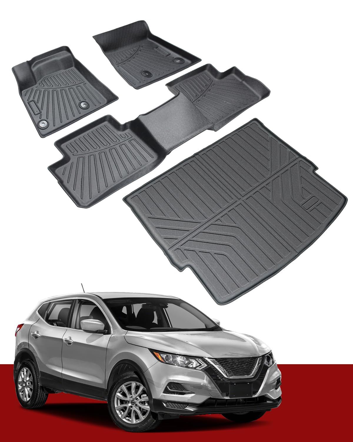 *NEW* Nissan Rogue All-Weather TPE Custom Heavy Duty Floor Mats & Cargo Liner