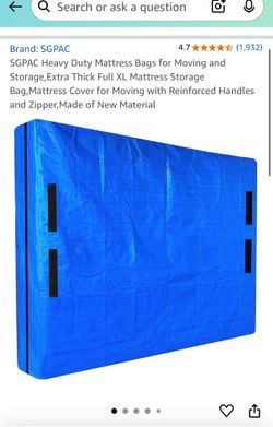 Full XL Moving Mattress Bag