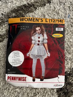 Pennywise IT Women's Halloween Costume Size L