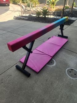 8' Balance Beam with Tumble Mat