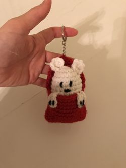 Knitted keychain gift