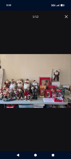 A big collection of Santas
