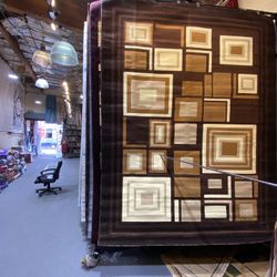 8x10 Area Rugs Carpet Rugs Modern Design Thick Colors Chocolate Brown Beige