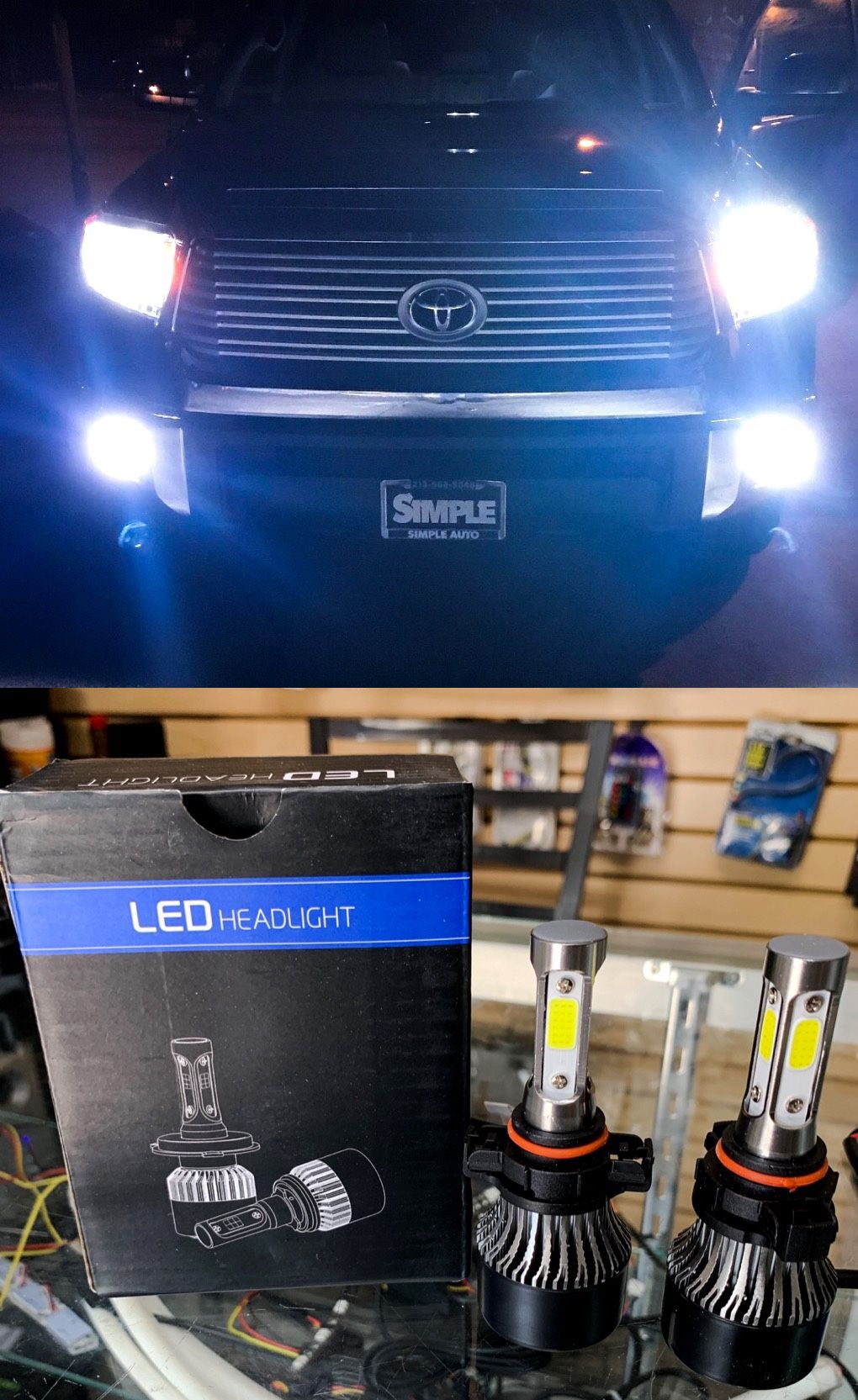 BIG SALE led headlights or fog lights for ANY car $25 & FREE license plate led