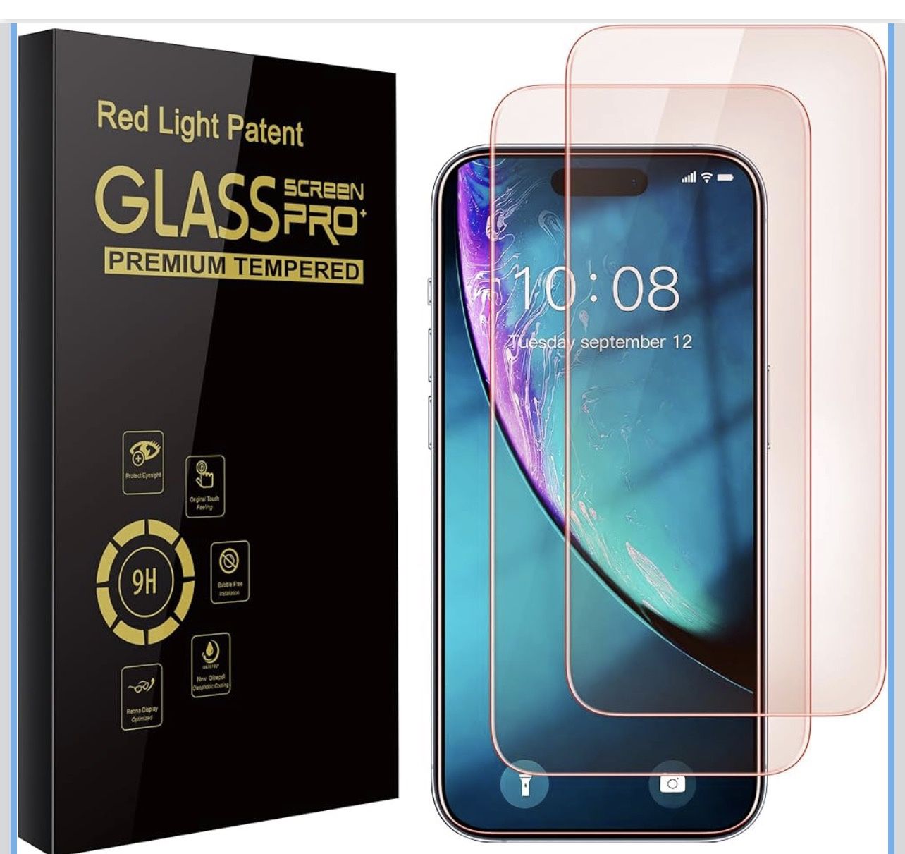 2 Pack Screen Protector for iPhone 17 Air [6.5 inch] with Installation Frame, New Red Light 9H Tempered Glass Screen Protector Upgraded Protection, An