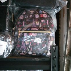 Black Backpack Make Up Bag