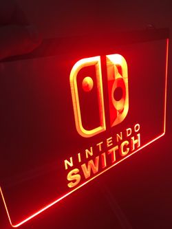NINTENDO SWITCH LOGO LED LIGHT SIGN. BRAND NEW!