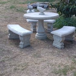 Concrete Patio Table Set