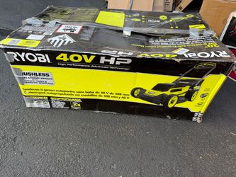 Ryobi 40V HP Brushless 20" Cordless Electric Self-Propelled Lawn Mower kit.