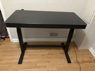 Adjustable Glass Top Desk