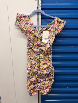 NWT zara women’s XS dress mini floral cotton