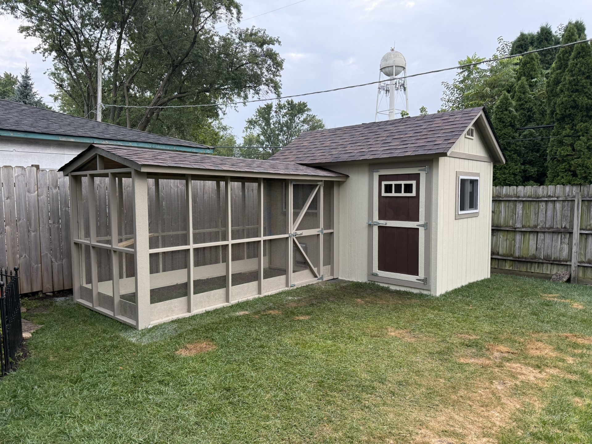 8x12 LP Gable Roof Chicken Coop And 6x16 Run