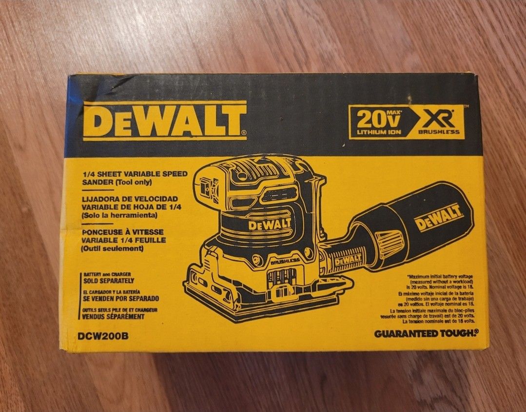New Dewalt 20v XR Brushless Cordless Sander Tool-only $90 Firm Pickup Only