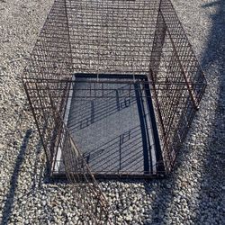 Lucky Dog Double-Door Dog Crate with Sliding Doors, 42" L X 28" W X 31" H