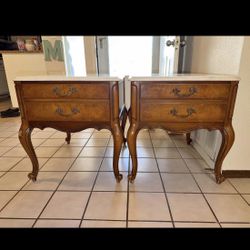 Nightstand Used Mable-Top end tables for sale 