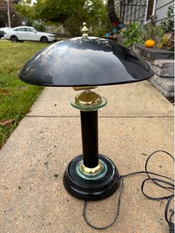 Vintage Flying Saucer Saturn Black Table Lamp Works Fine