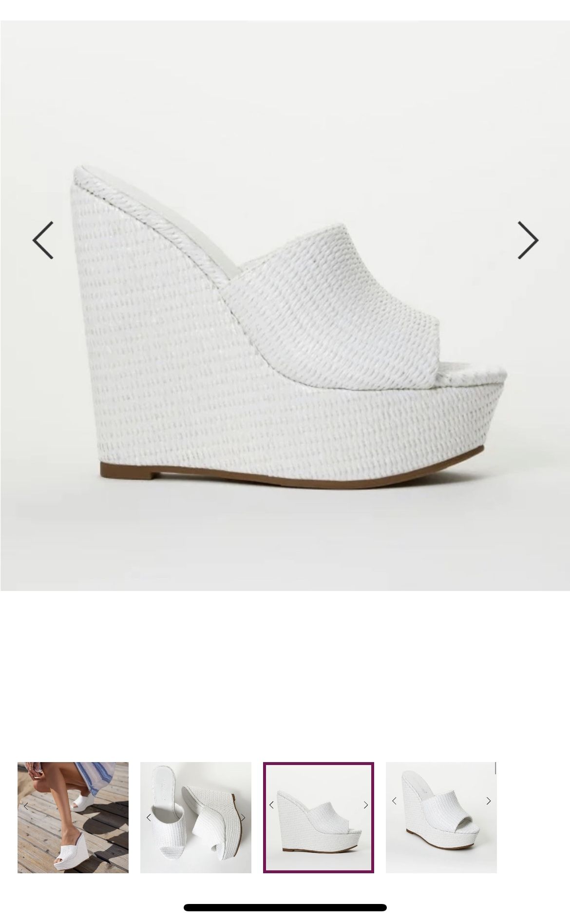 Platform Espadrille Wedge Sandal white BRAND NEW