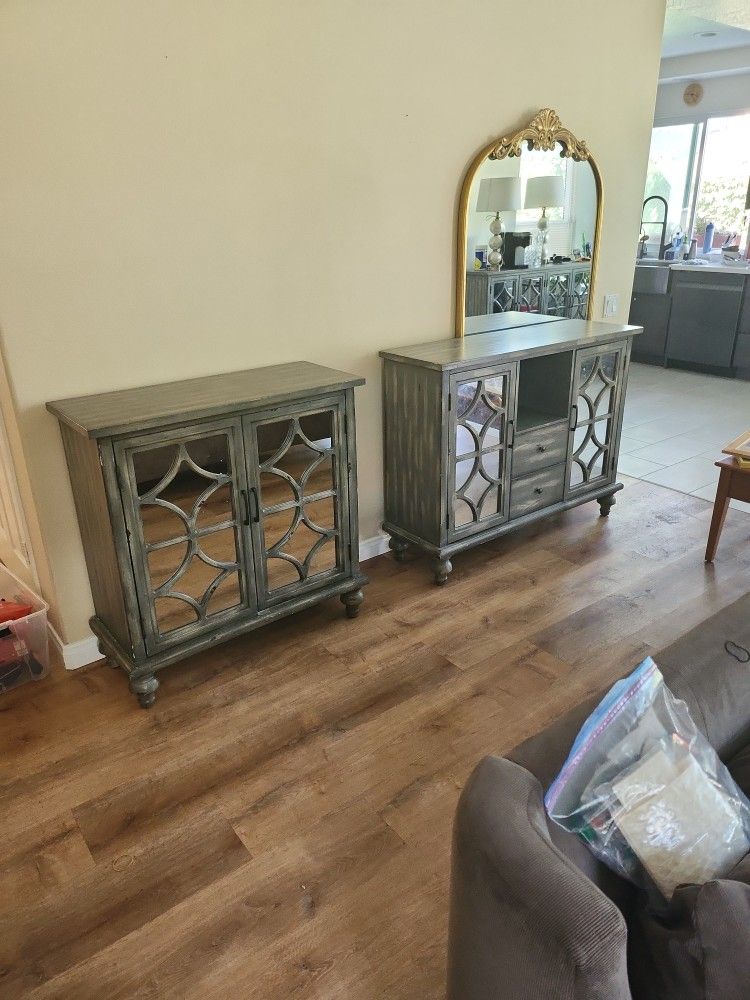 2 Wooden Storage Tables