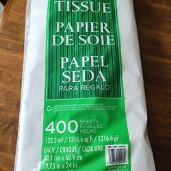 Tissue Wrapping Paper. There Are 400 Large Sheets. Never Opened