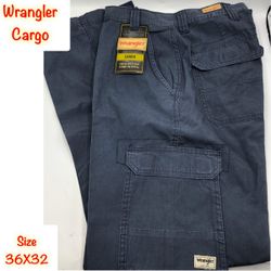 Wrangler Men's Cargo Blue Relaxed Pants