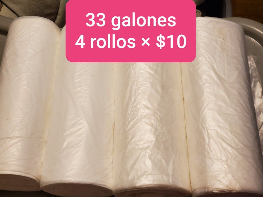 Trash bags 33 gallons