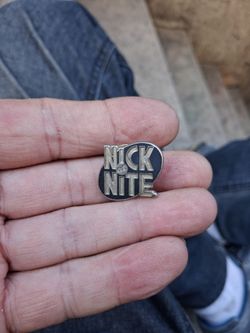 Vintage Nick at Nite enamel lapel pin.