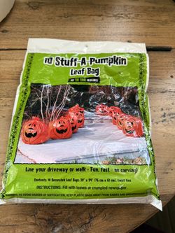 Stuff a Pumpkin leaf bag (Halloween)