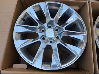 20” Chrome OEM Rims Chevrolet Suburban Tahoe Polished Wheels Chevy Silverado GMC Sierra 1500 Yukon Denali