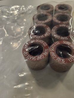 Sure-Grip Roller Skates Brown Wheels | Made with Fibre & 39mm Diameter | Best Sliding Performance - (Set of 8 Wheels)