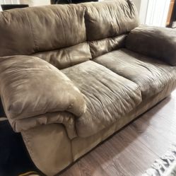Brown Sofa Set, 2 Pieces, Used 