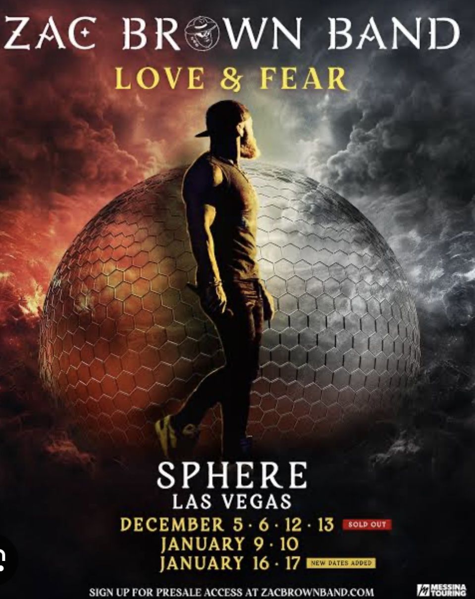 SELLING 4 ZAC BROWN TICKETS 