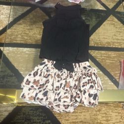 Girls 2-Piece Top and Skirt Set