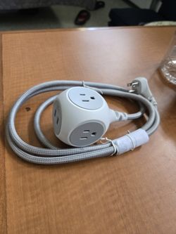 6 Ft Premium Extension Cors With 2 USB Port 2.4A/12w Brand New 