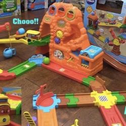 Treasure Mountain Go Go Smart Wheels Train Set & V Tech Go Go Chug & Go Train Set