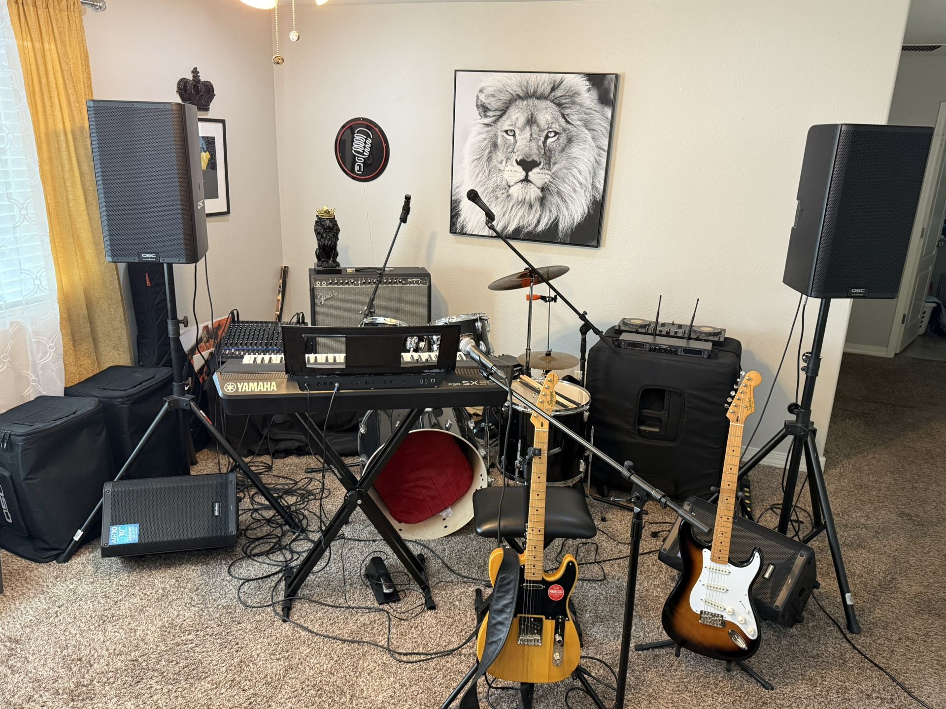 Speaker Subwoofers Guitar Keyboard Drums