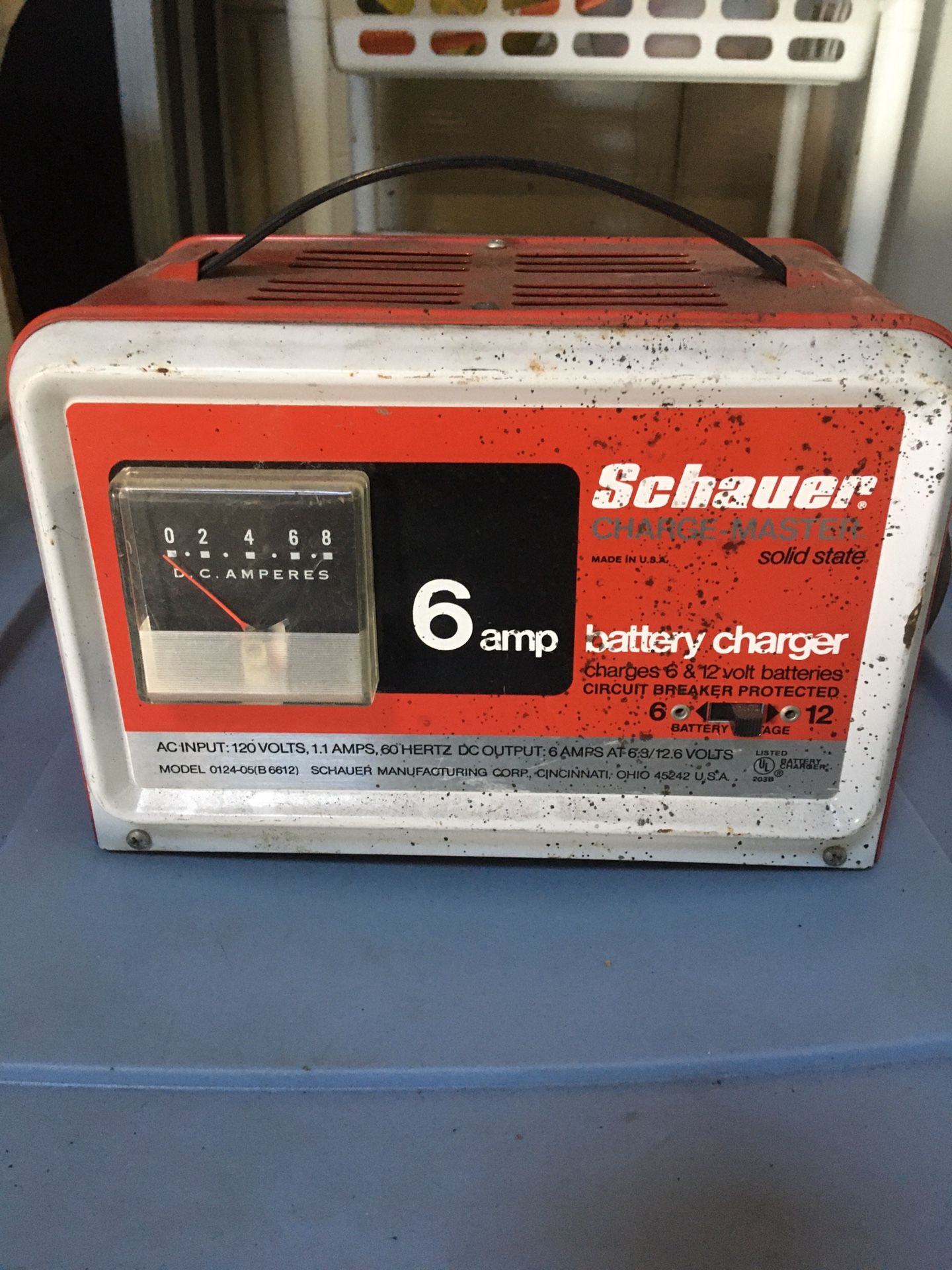 Used 6-12v Manual Car Battery Charger, works fine,