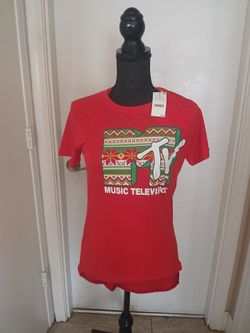 MTV Music Television Holiday Graphic T-Shirt