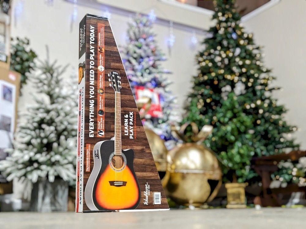 Washburn Vintage Series 6 String Acoustic-Electric Guitar, Right, Tobacco Sunburst (WA90CEVSB)
