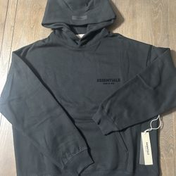 Black Essentials Hoodies