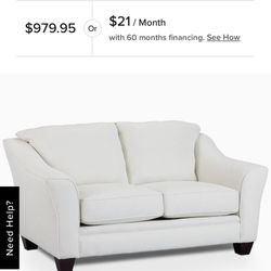 White Love Seat 