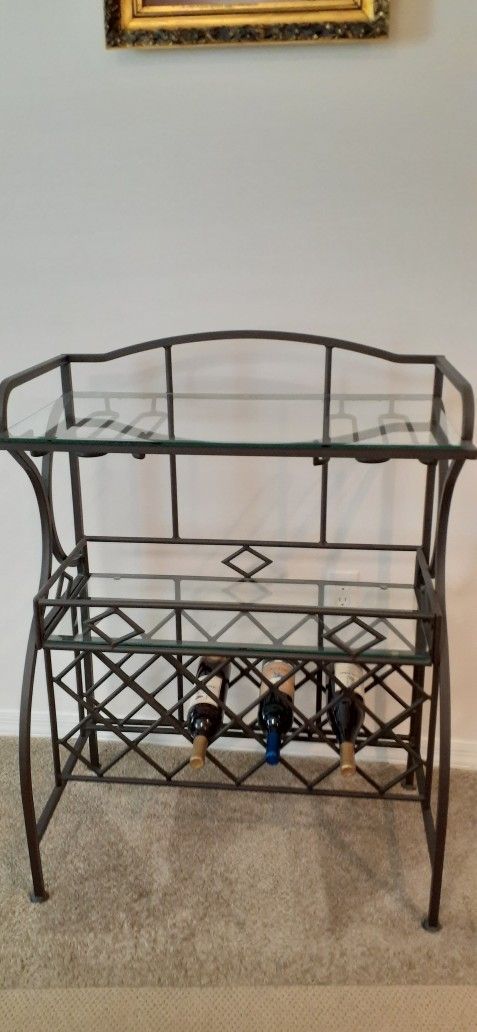 Metal Frame Service Table