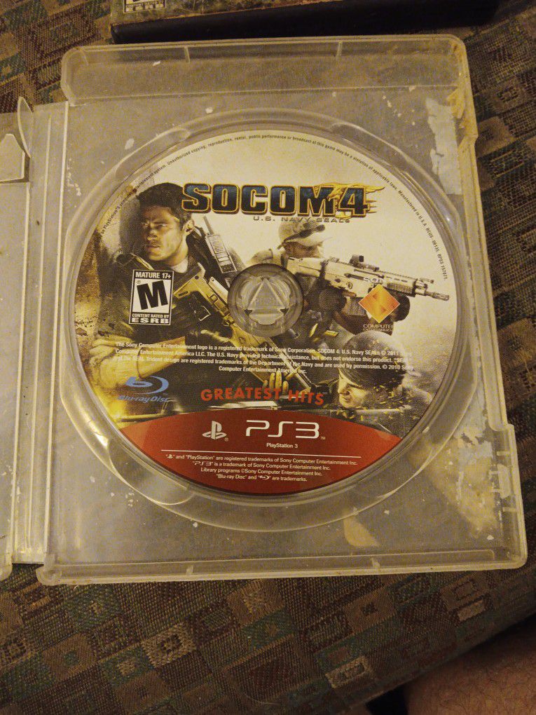 PS3 "SOCOM 4 Navy Seals" Greatest Hits " Video Game