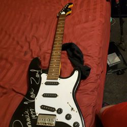 Ronnie Van Zant Signed Guitar From 1977.