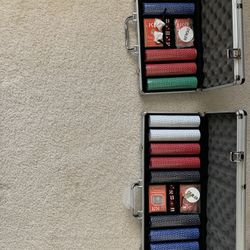 Poker Chips Large And Small Set Brand New