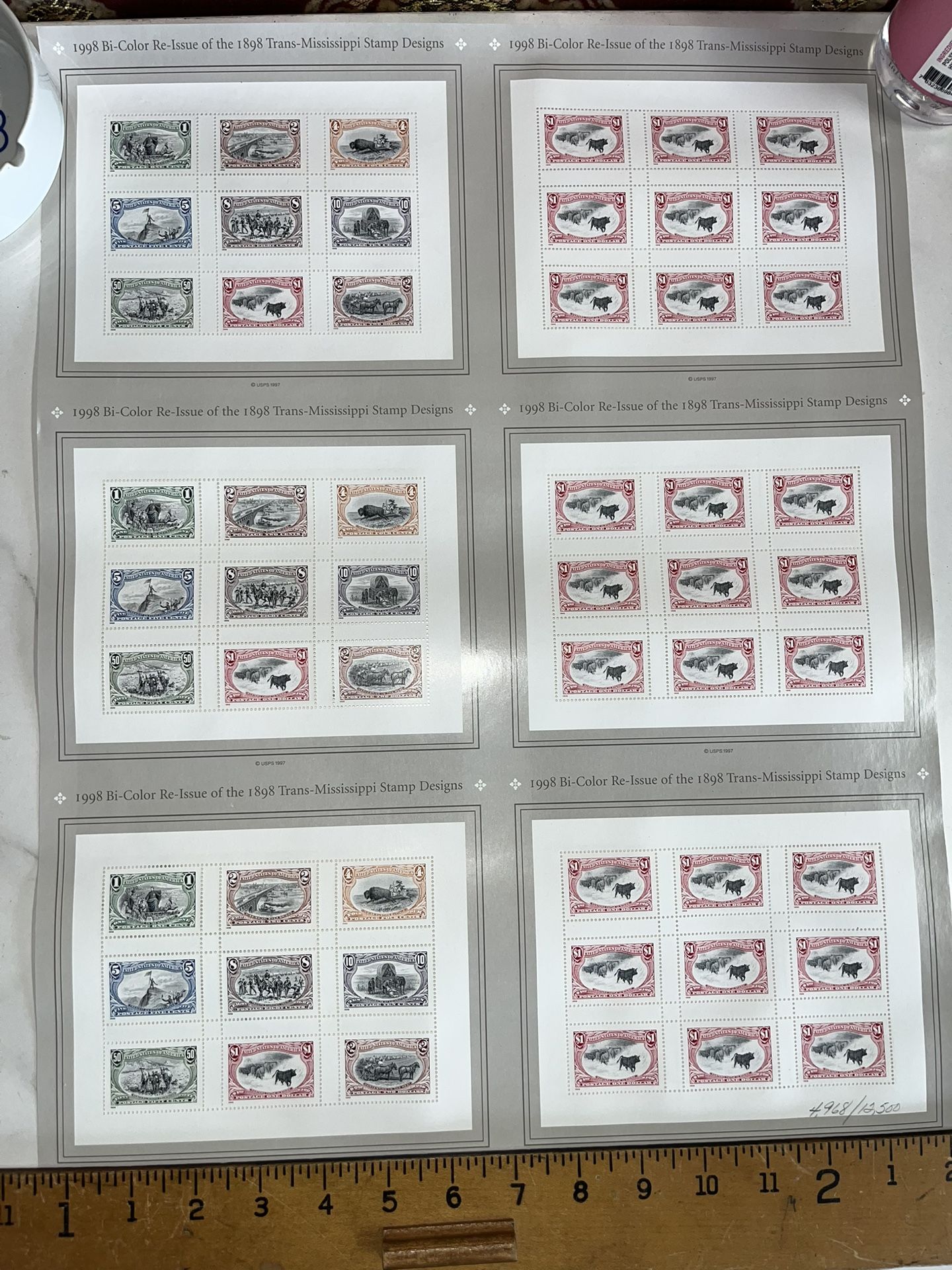 Trans Mississippi Press Sheet Numbered limited-edition stamp