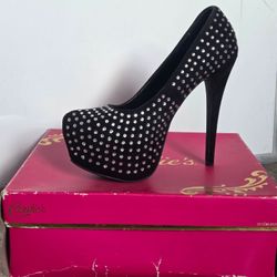 Black Platform High Heels Size 8