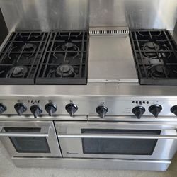 Beautiful Monogram 48 Stainless Steel 6-burner Range Double Oven 